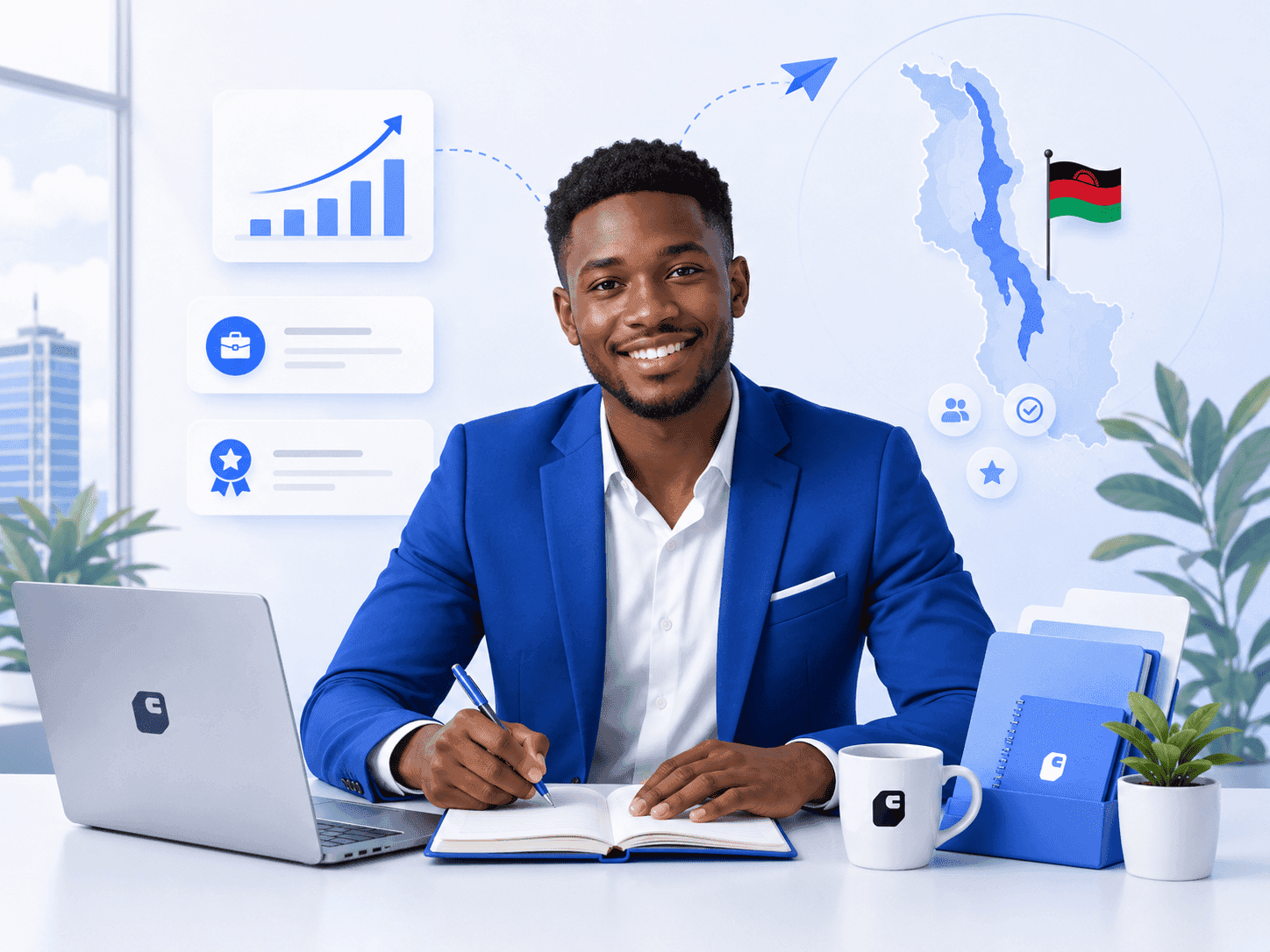Professional using career platform