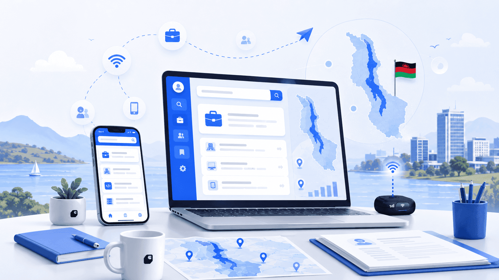 Job Scout Malawi platform illustration